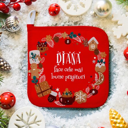 Suport oală fierbinte personalizat cu text - Prăjituri