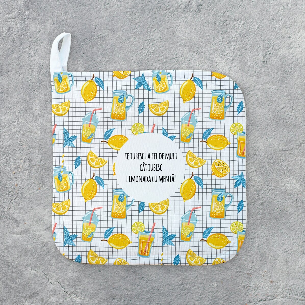 Suport oală fierbinte personalizat cu text - Limonadă