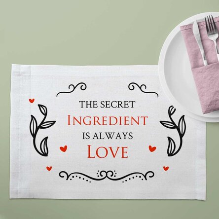 Suport pentru farfurie personalizat cu text - Love