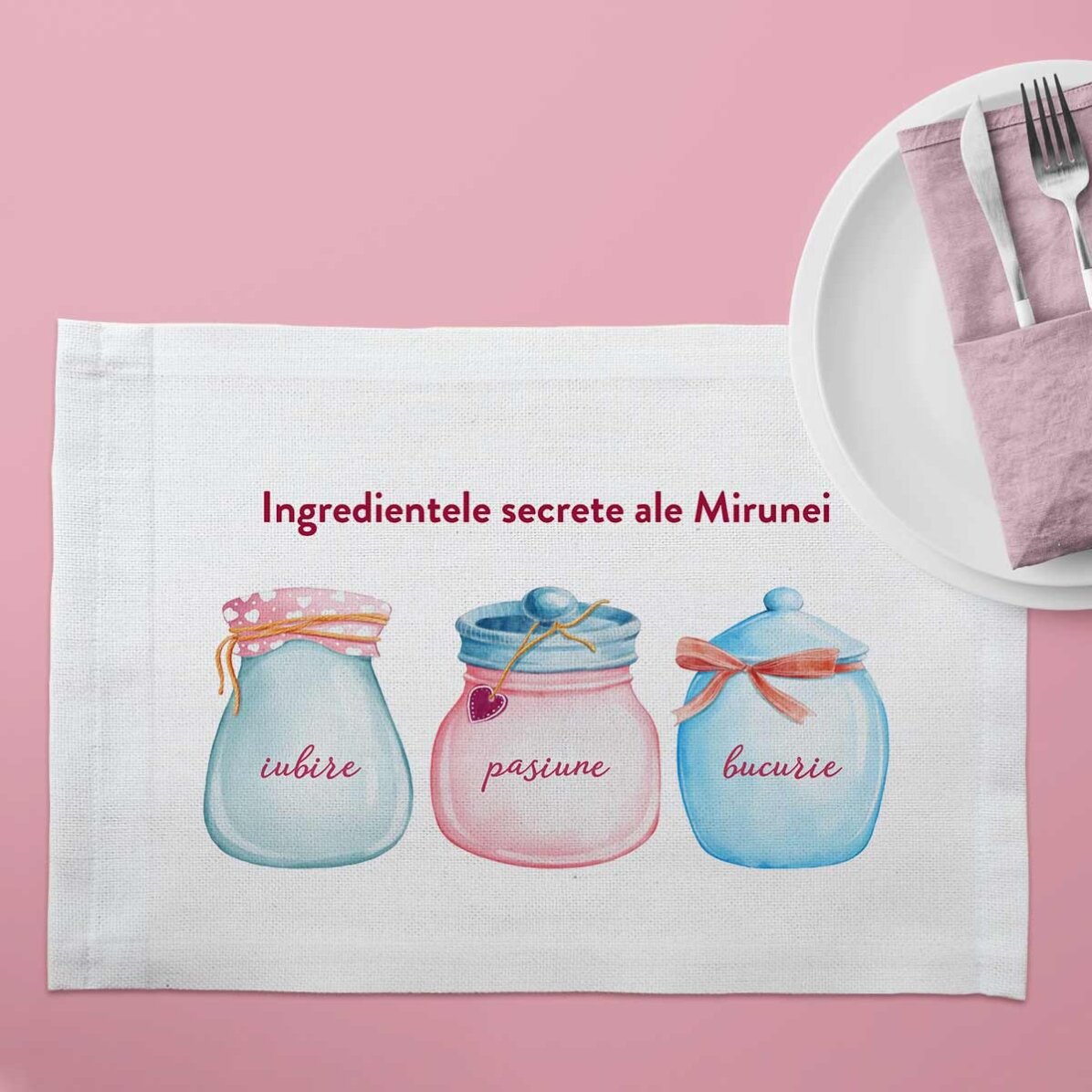 Suport pentru farfurie personalizat - Jars with love