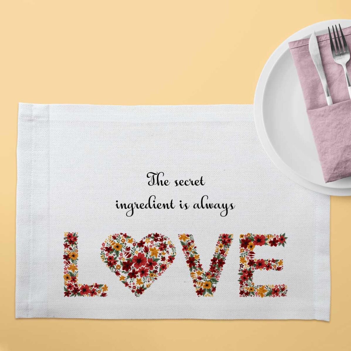 Suport pentru farfurie personalizat - The secret ingredient