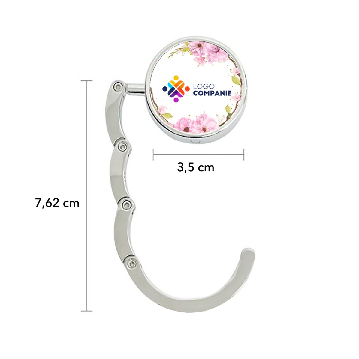 Suport geantă pentru masă personalizat cu logo și model floral