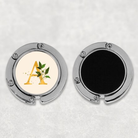 Suport geantă pentru masă personalizat cu inițială - Floral Gold