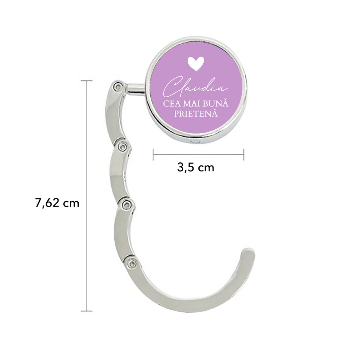 Suport geantă pentru masă personalizat cu text - Inimă