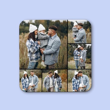 Suport pentru pahar personalizat cu 6 poze