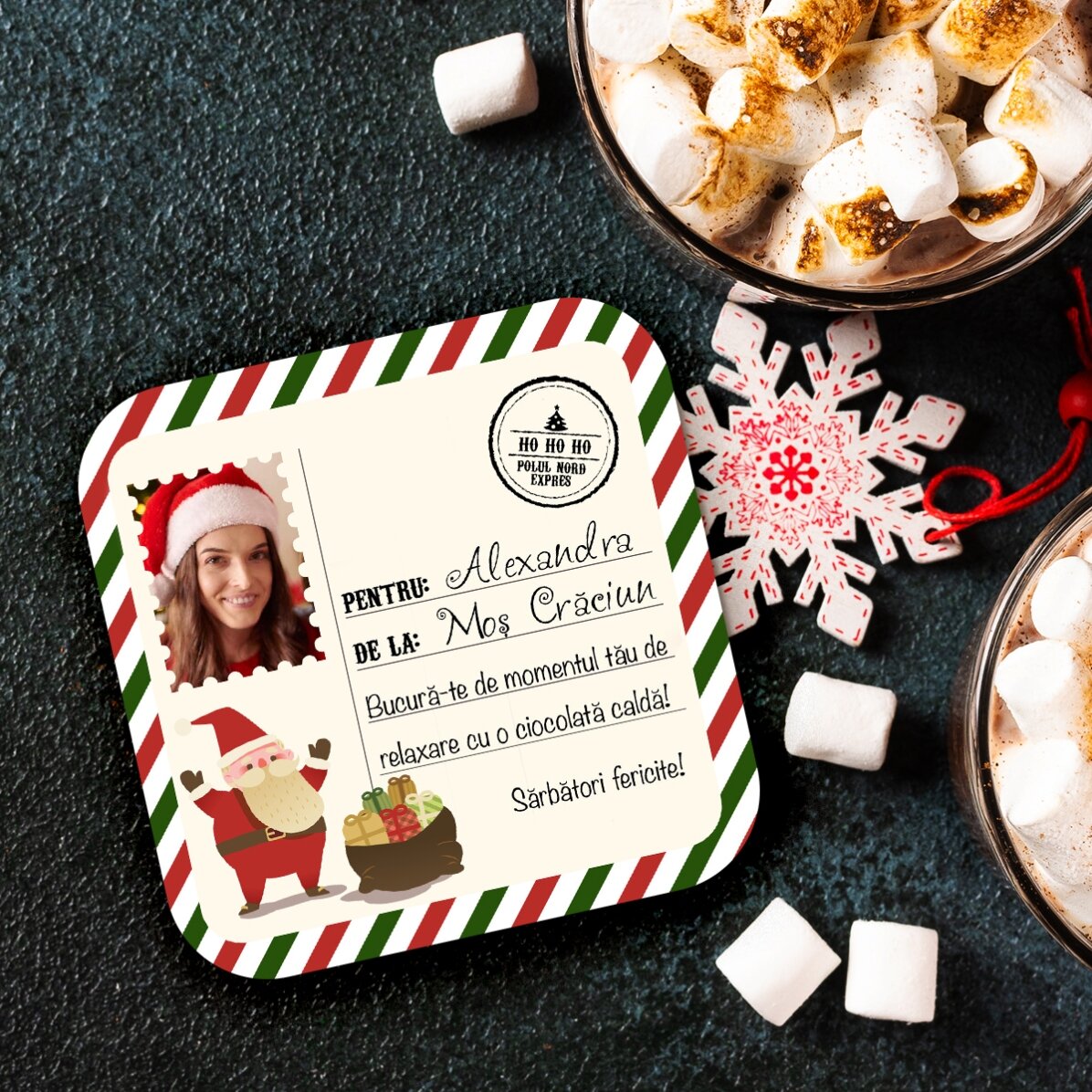 Personalised cup holder with photo and text - Special delivery