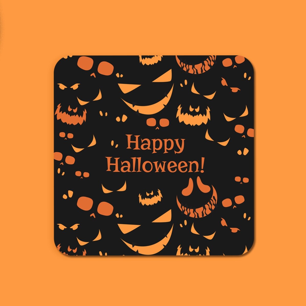 Suport pentru pahar personalizat cu text - Halloween