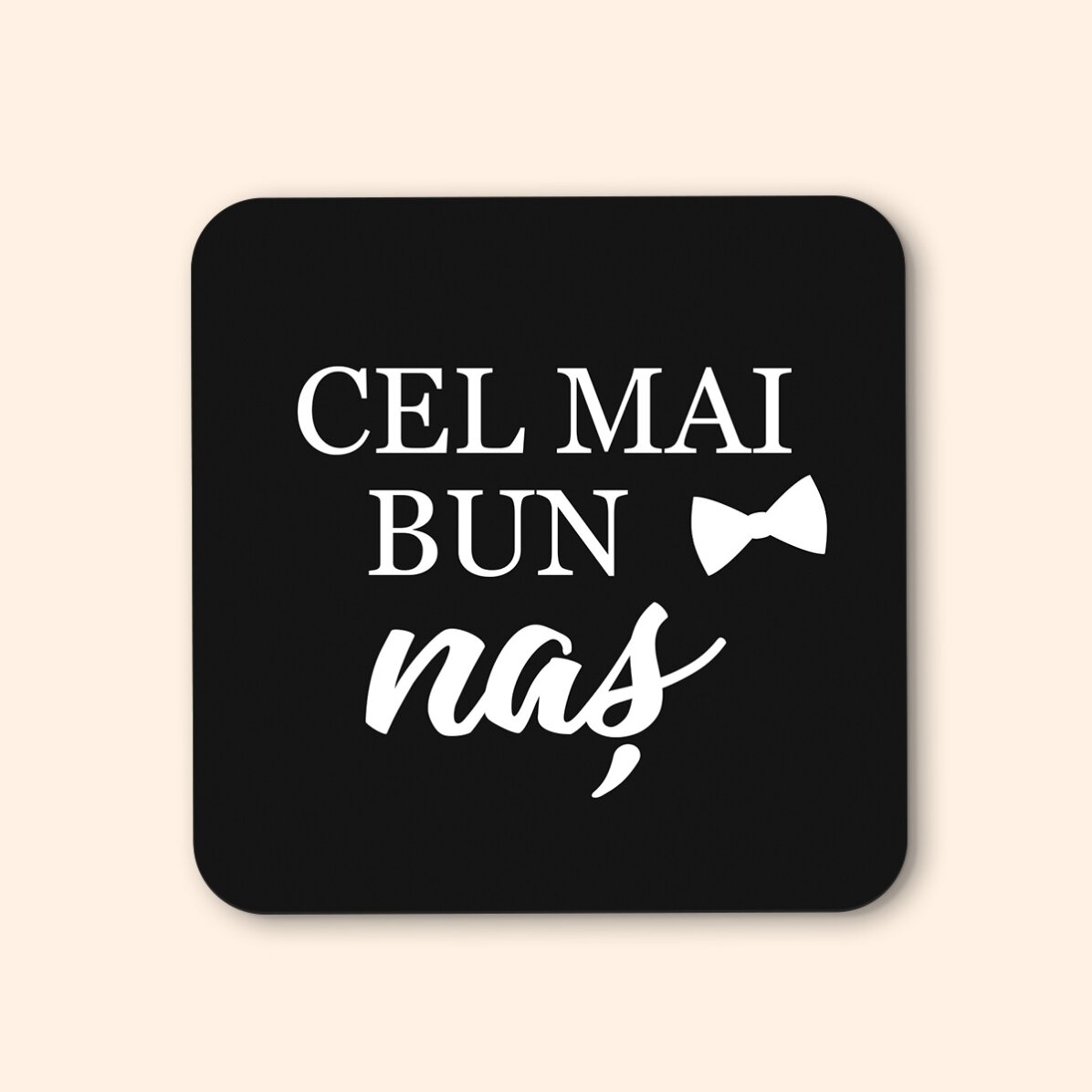 Suport pentru pahar personalizat pentru naș