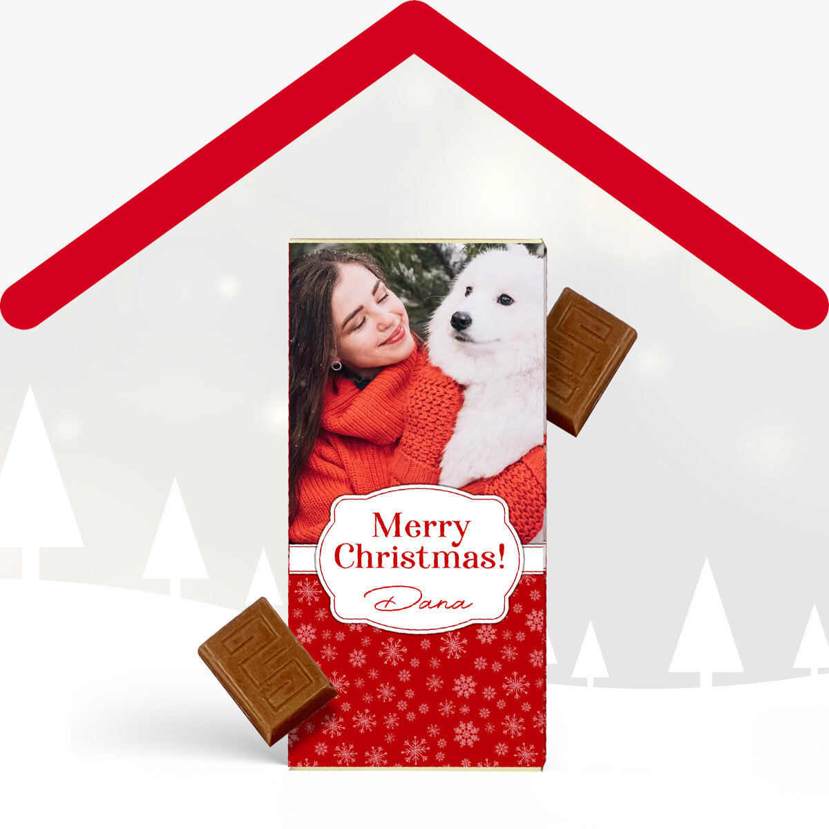 Personalised Christmas chocolate bar