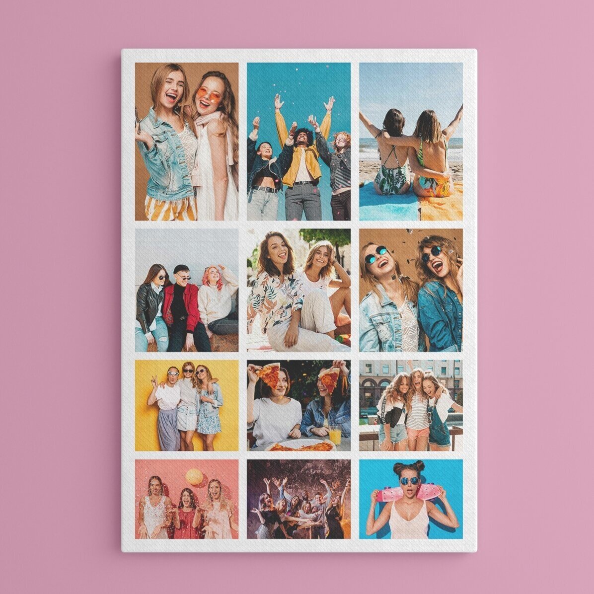 Tablou canvas personalizat cu 12 poze dichisite