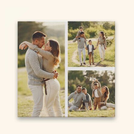 Tablou canvas personalizat cu 3 poze 