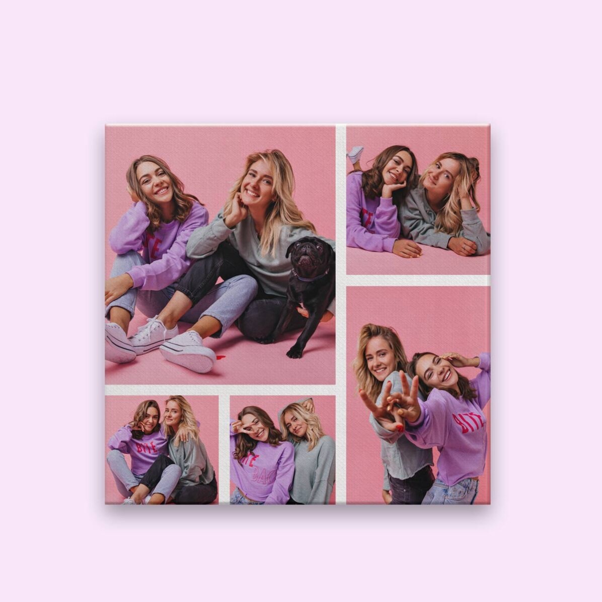 Tablou canvas personalizat cu 5 poze 