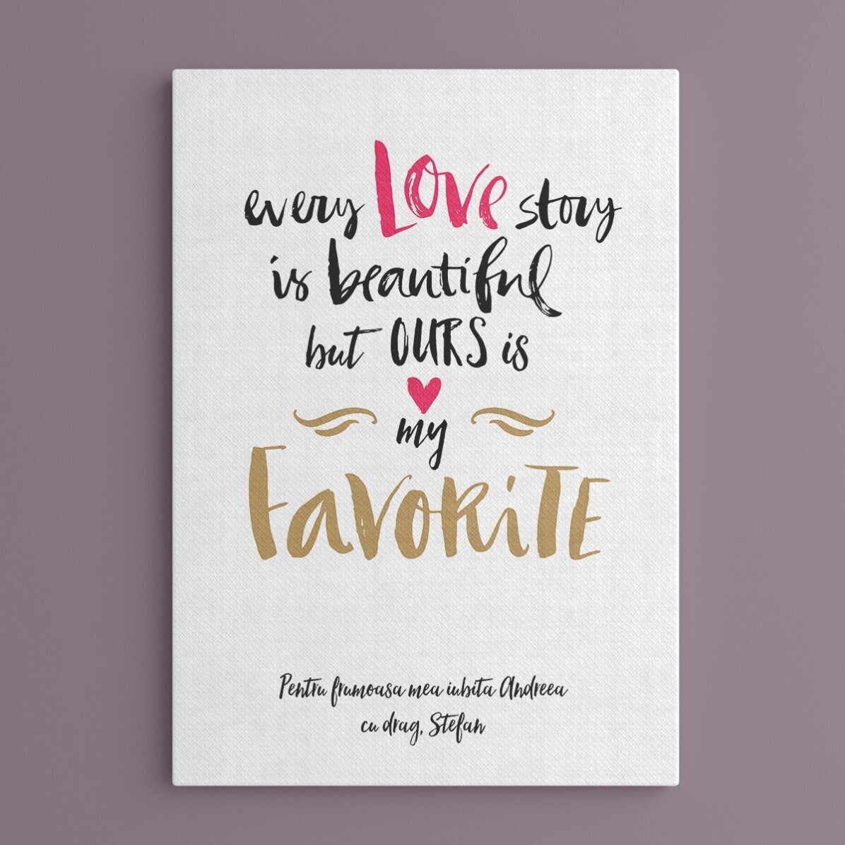 Tablou canvas personalizat Love Story