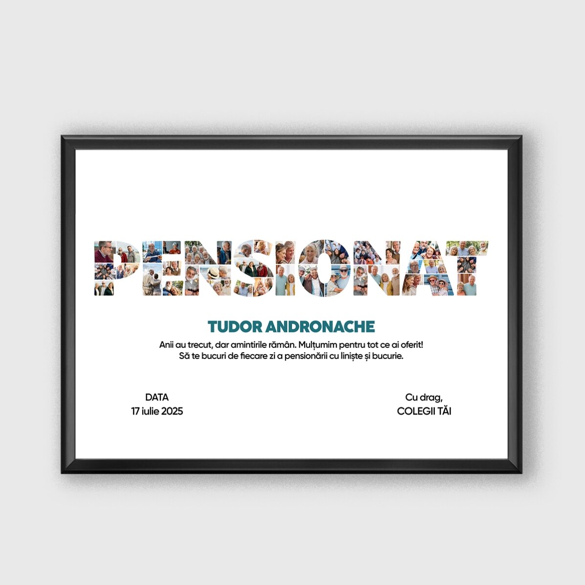 Tablou landscape personalizat cu 38 de poze și text - Pensionat