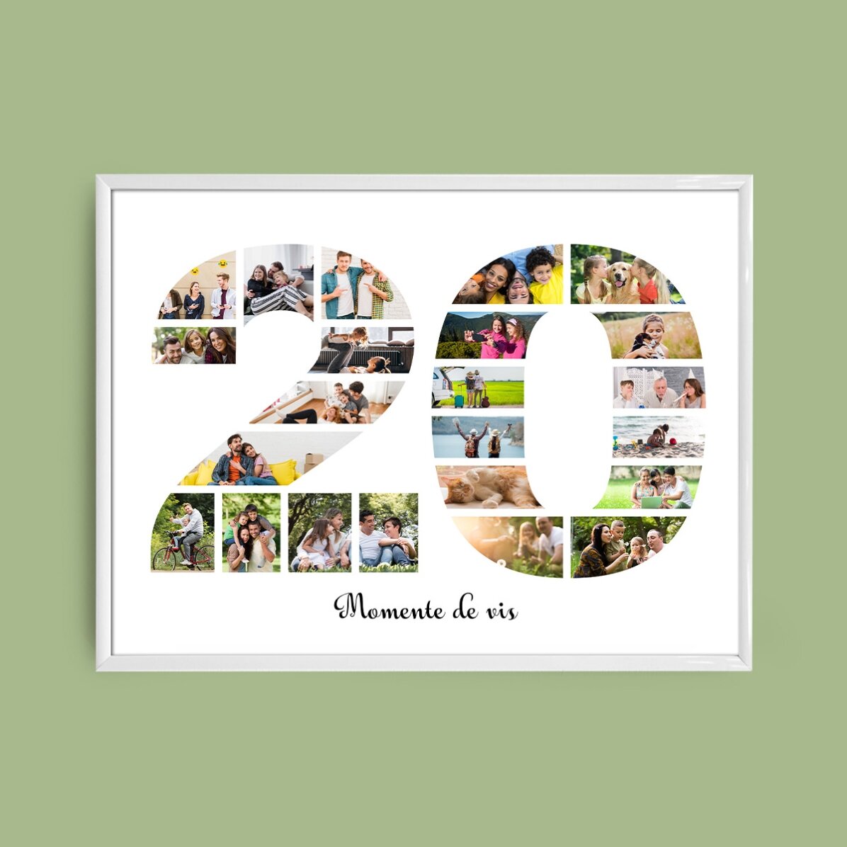 Personalised landscape canvas with photos and text - 20