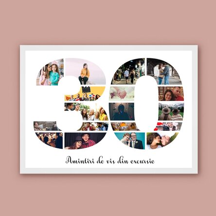 Personalised landscape picture with photos and text - 30