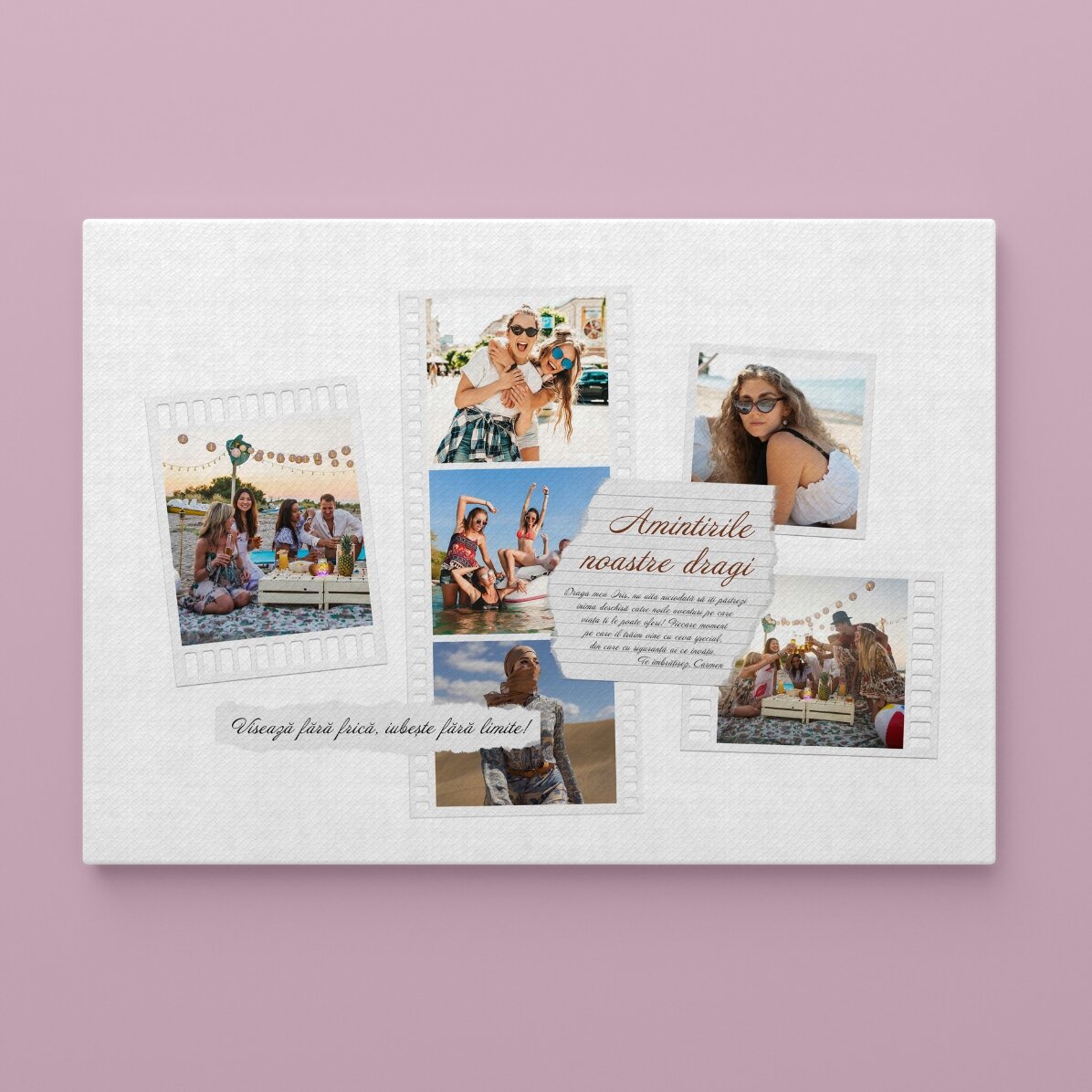 Tablou landscape personalizat cu poze și text - Poze pe film