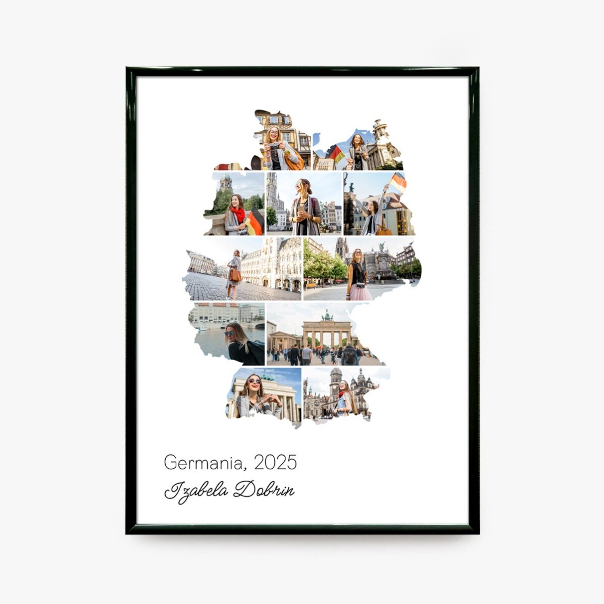 Tablou personalizat cu 11 poze și text - Germania