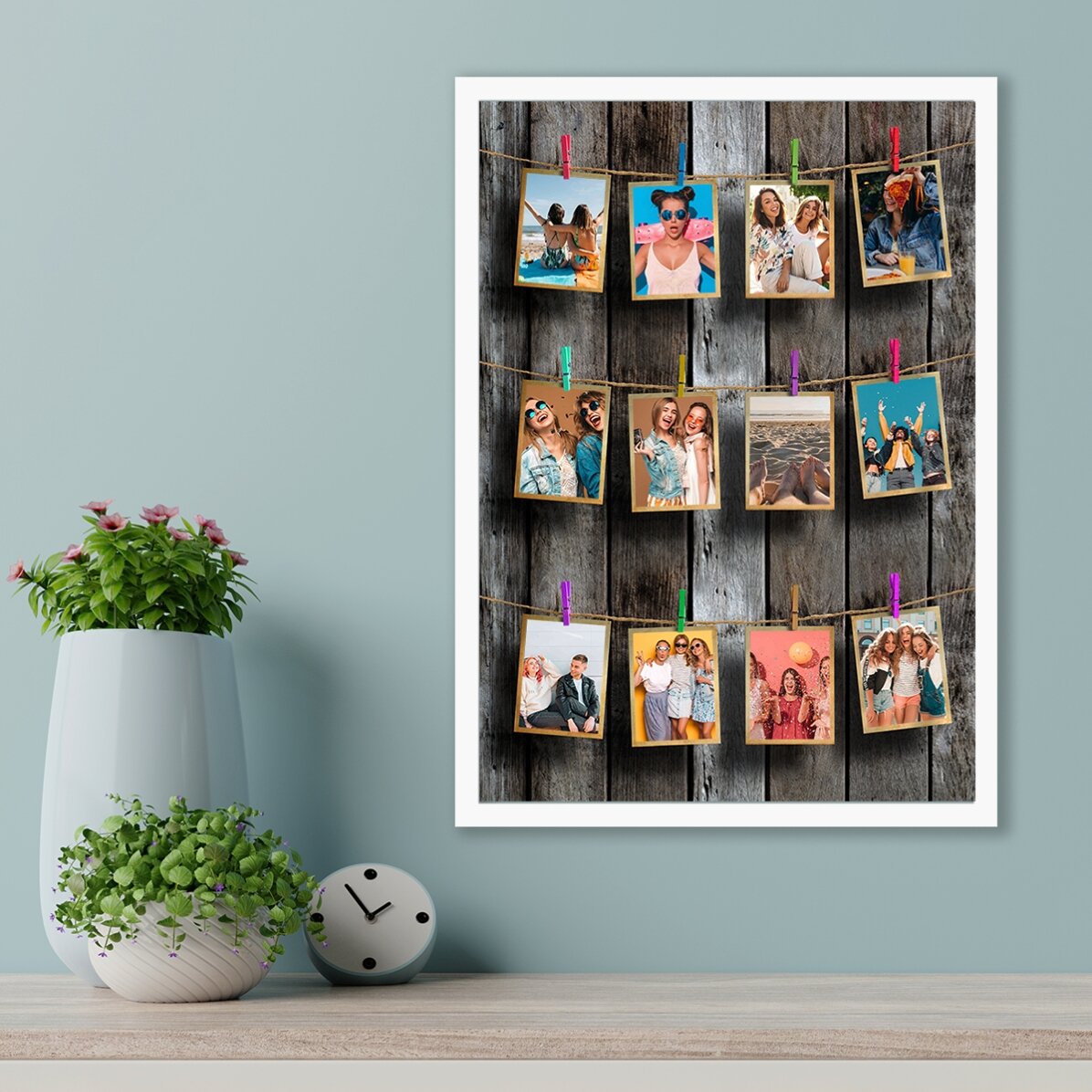 Tablou personalizat cu 12 poze de pus in ramă