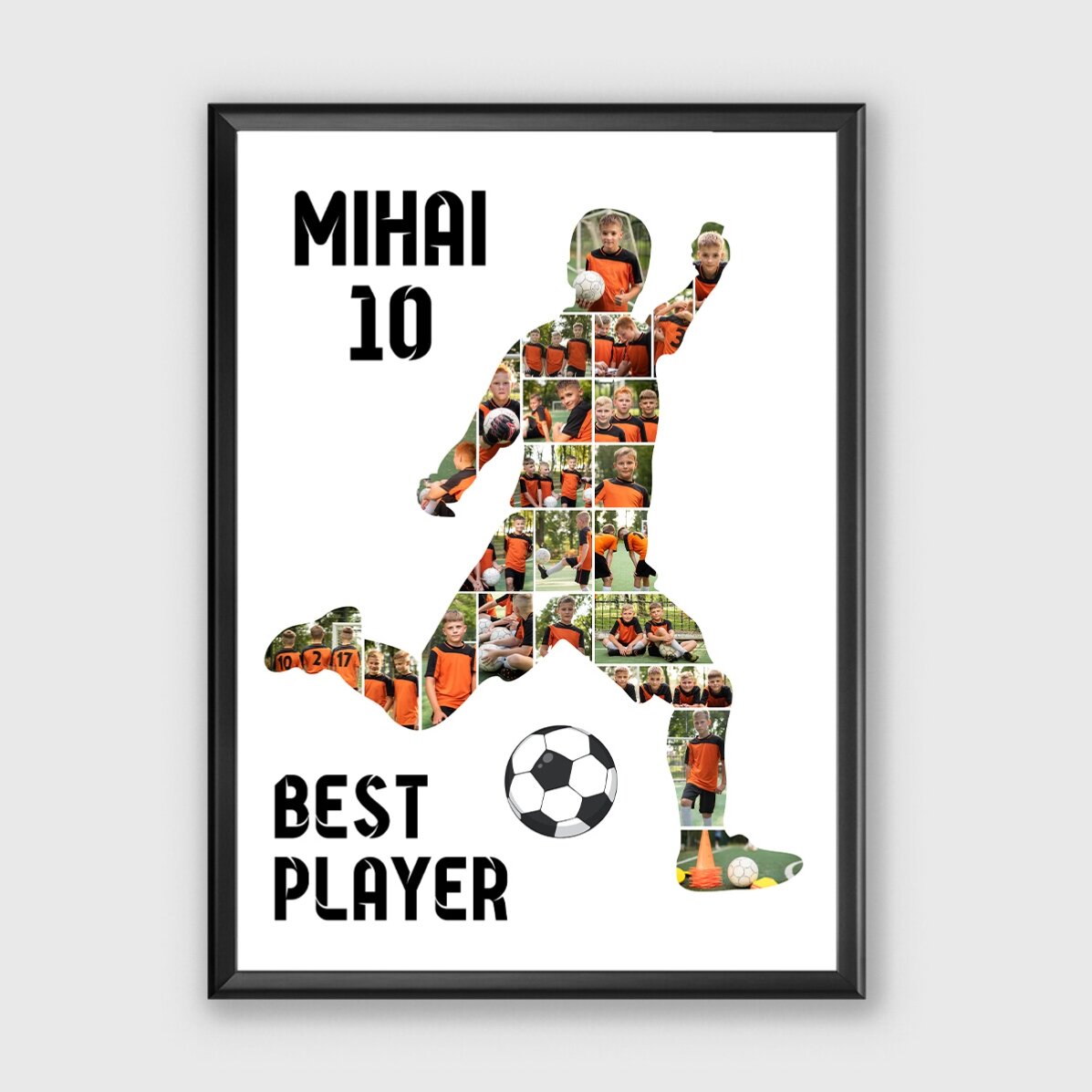 Tablou personalizat cu 23 de poze și text - Fotbal 