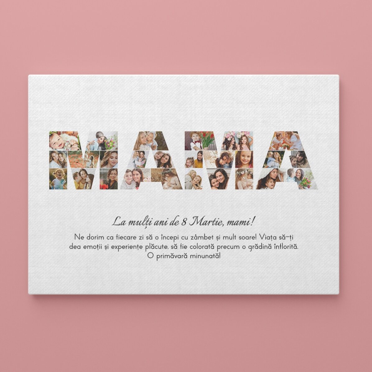 Tablou personalizat cu 26 de poze și text - MAMA