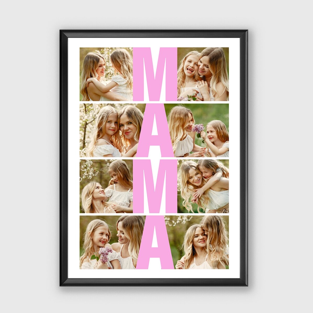 Personalised canvas with 8 photos - Mum