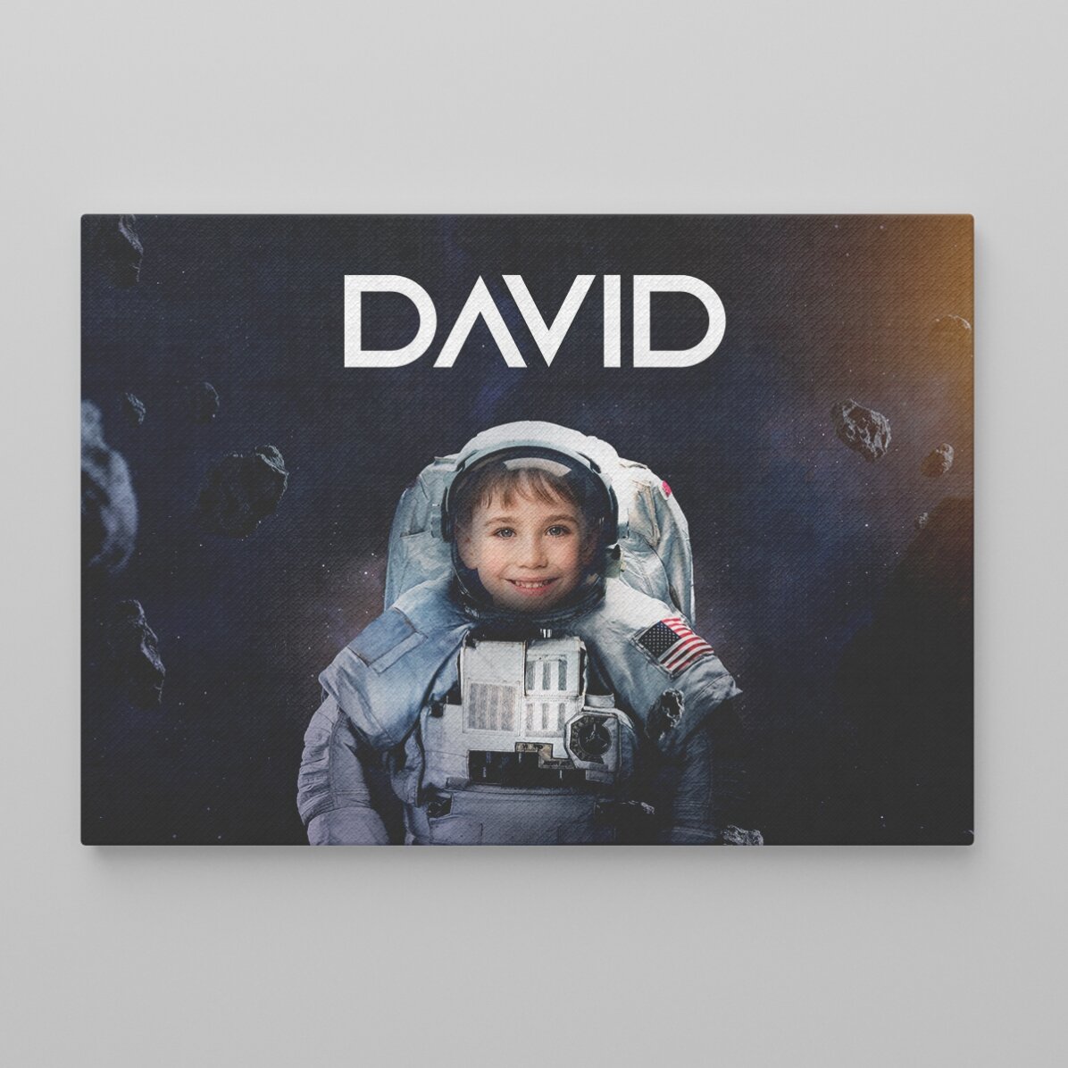 Tablou personalizat cu nume și poză - Astronaut