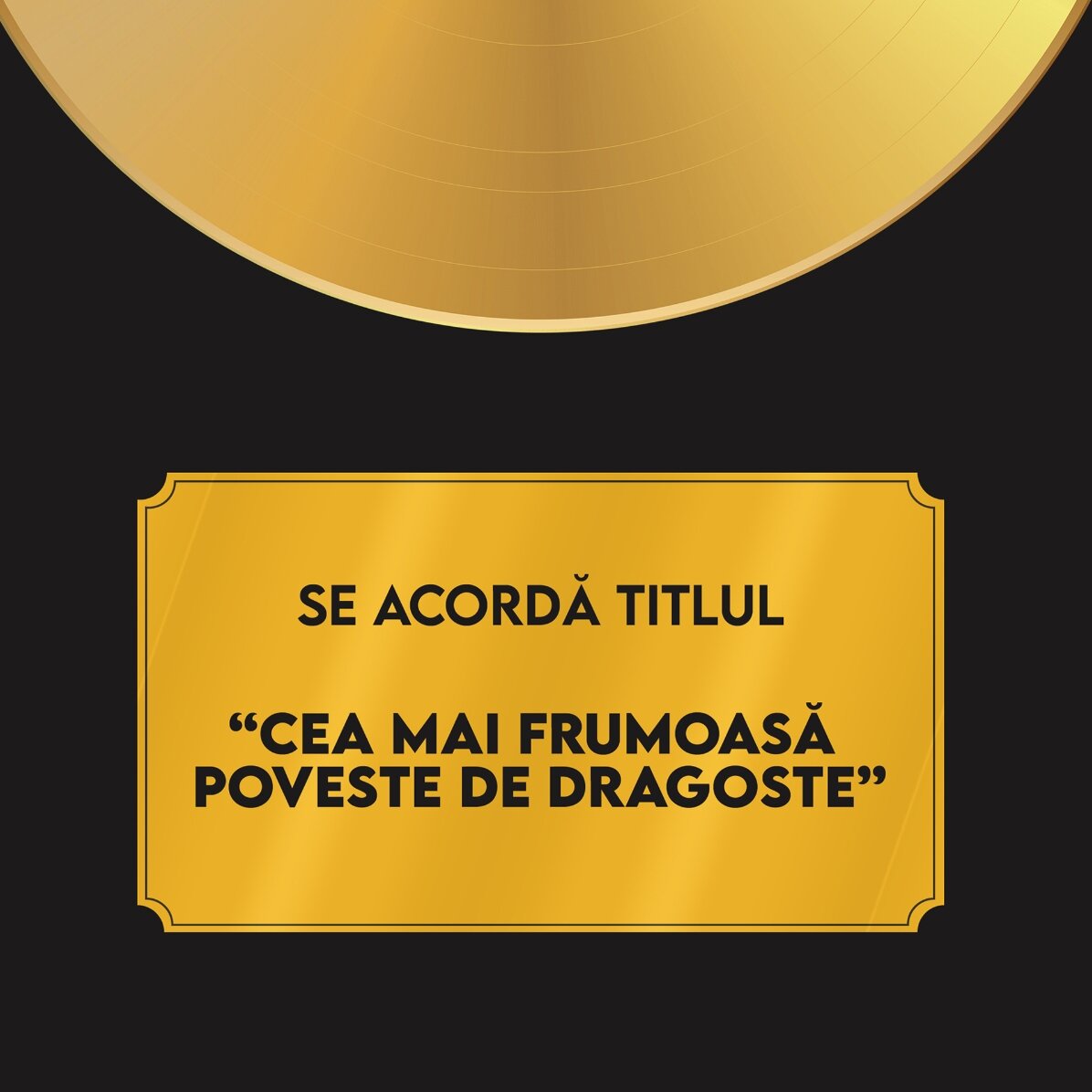 Personalised painting with text - The Golden Disc