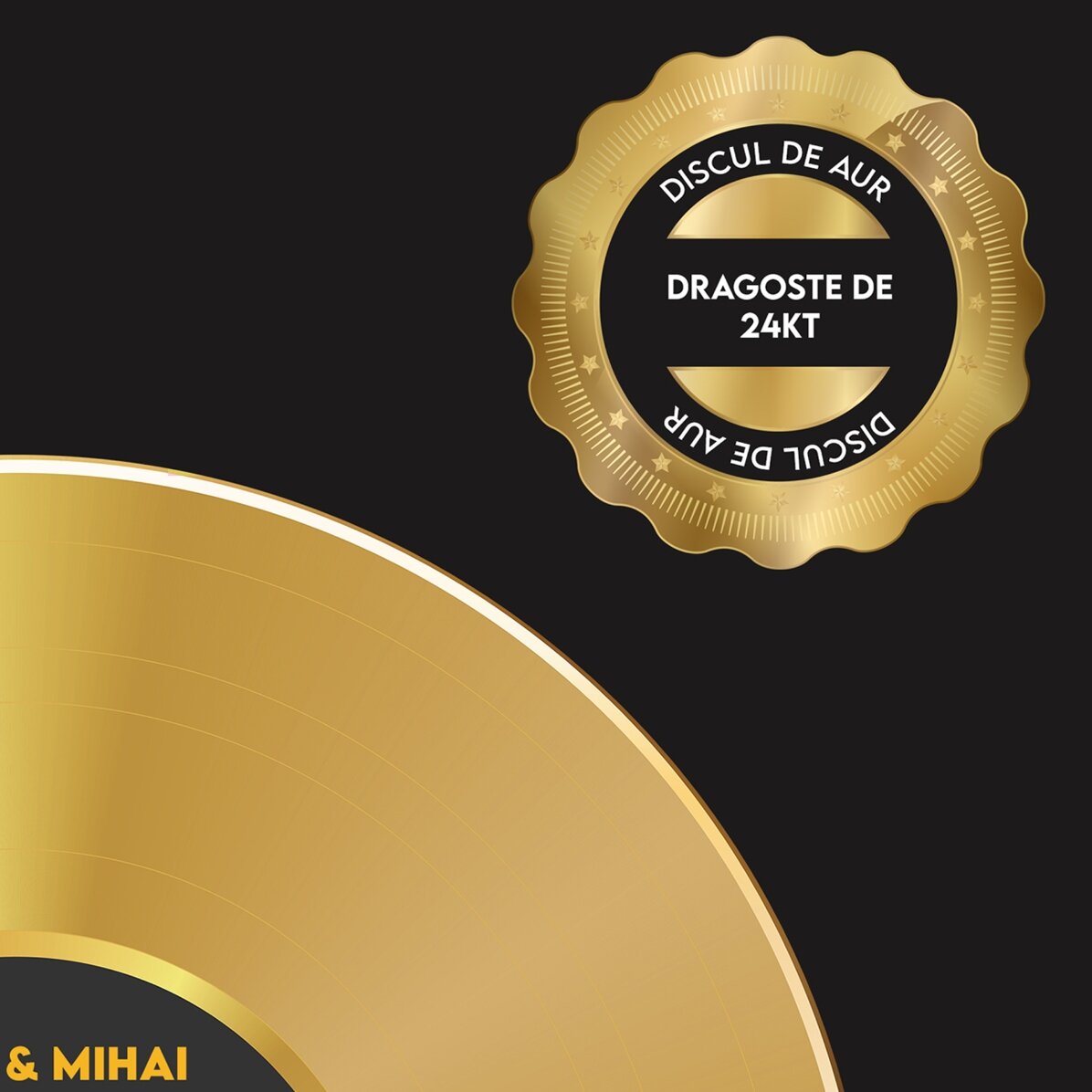 Personalised painting with text - The Golden Disc