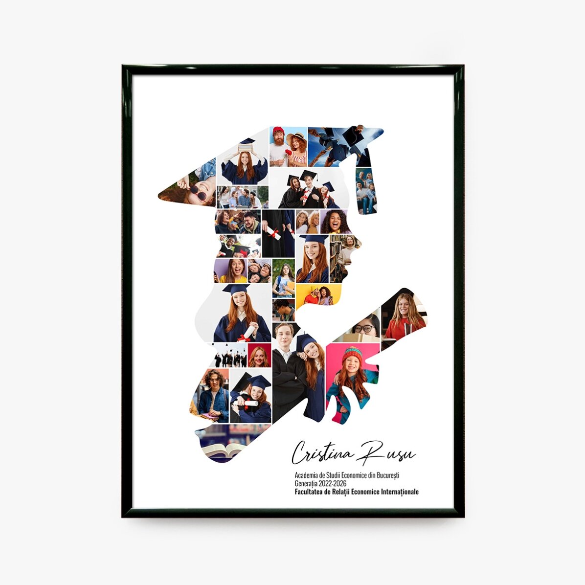 Personalised canvas with text and 29 photos for graduation - Ea