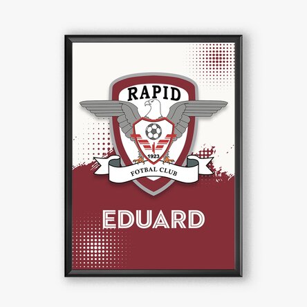 Tablou personalizat FC Rapid personalizat cu nume