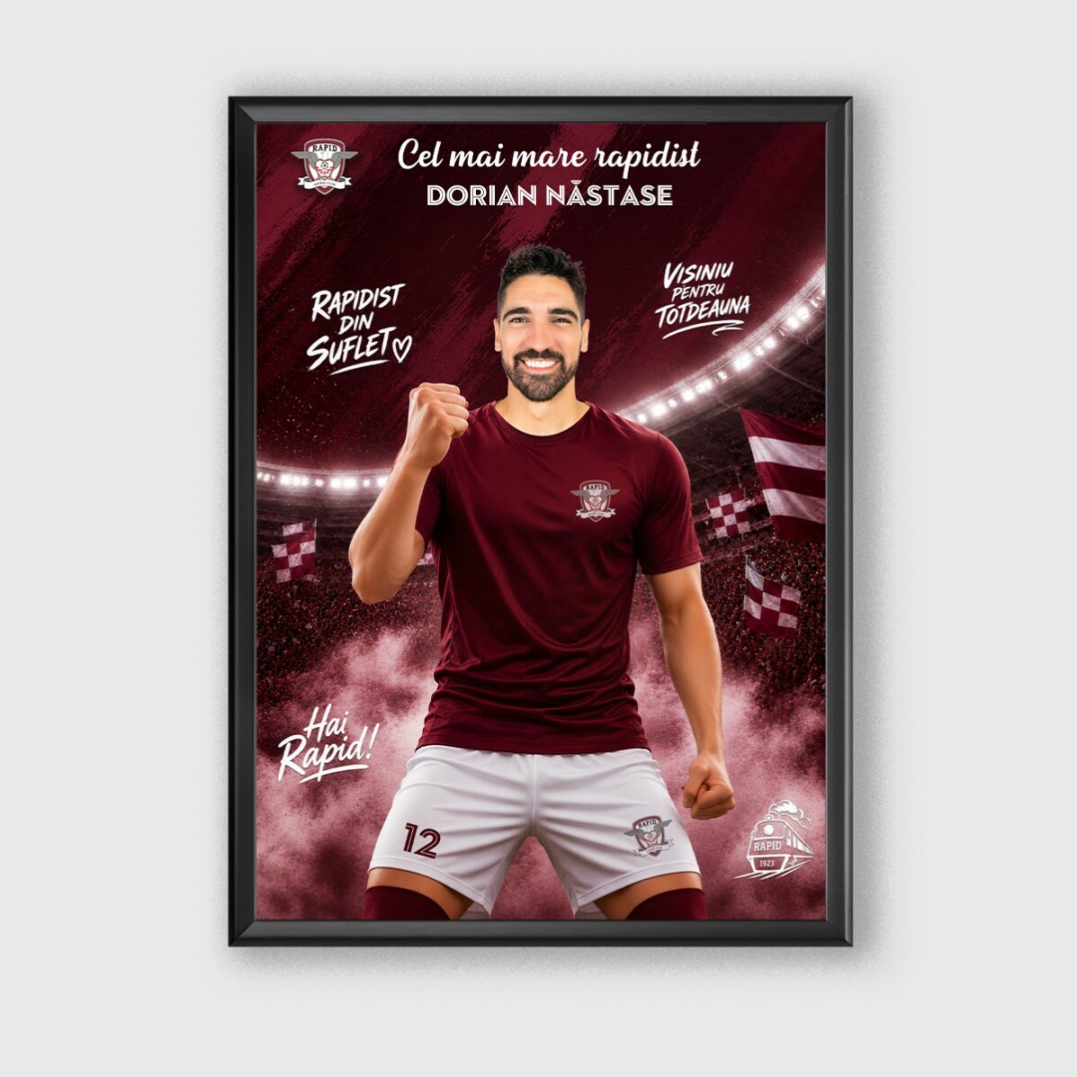 Personalised FC Rapid picture featuring a photo and message – Player