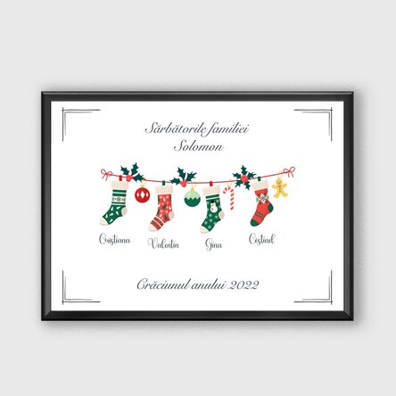 Tablou personalizat - Sărbători în familie