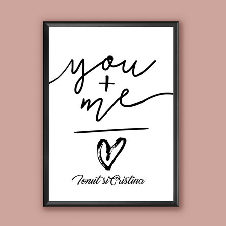 Tablou personalizat - you + me