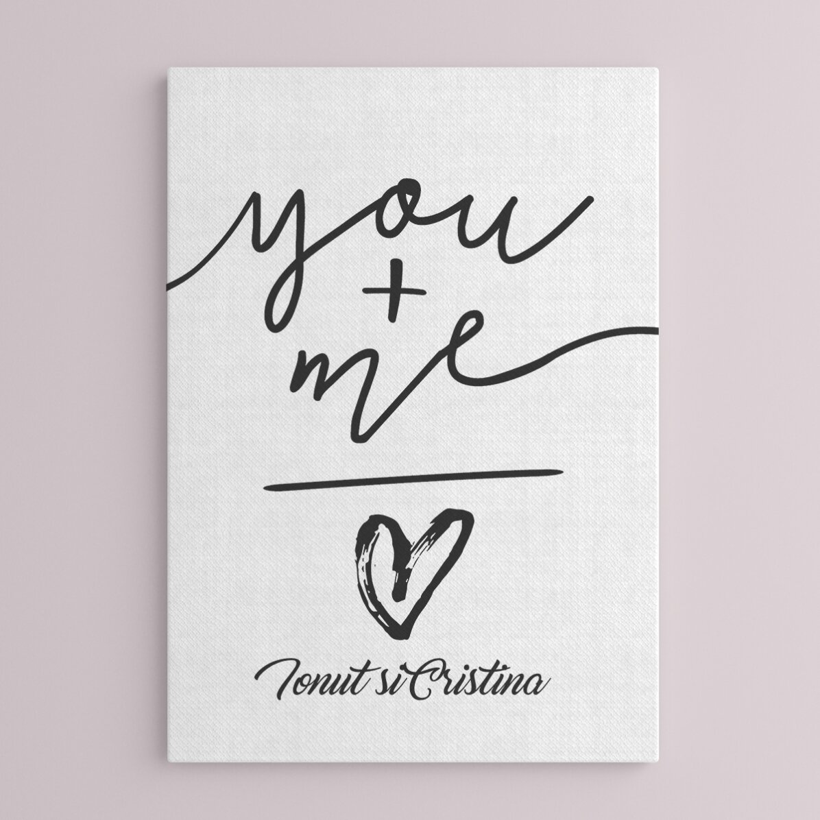 Tablou personalizat - you + me