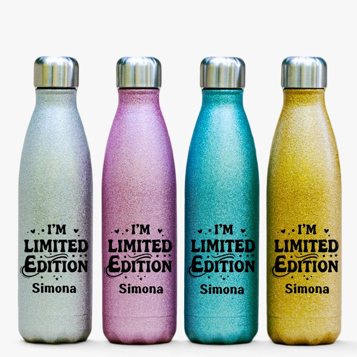 Termos cu glitter personalizat cu nume - Limited Edition