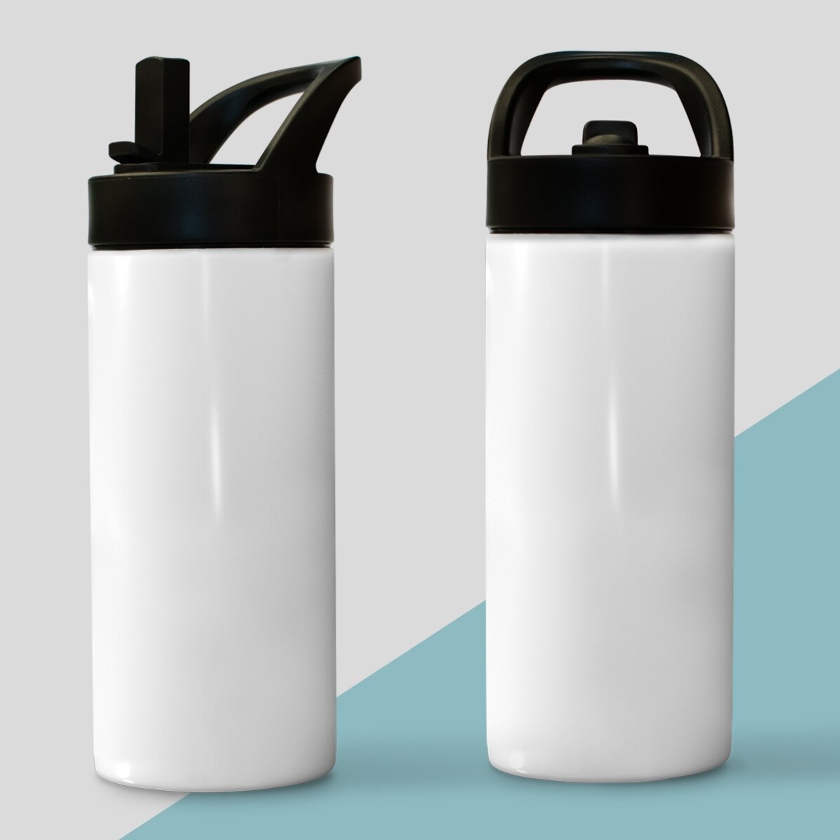 Termos cu mâner și pai personalizat cu grafica ta