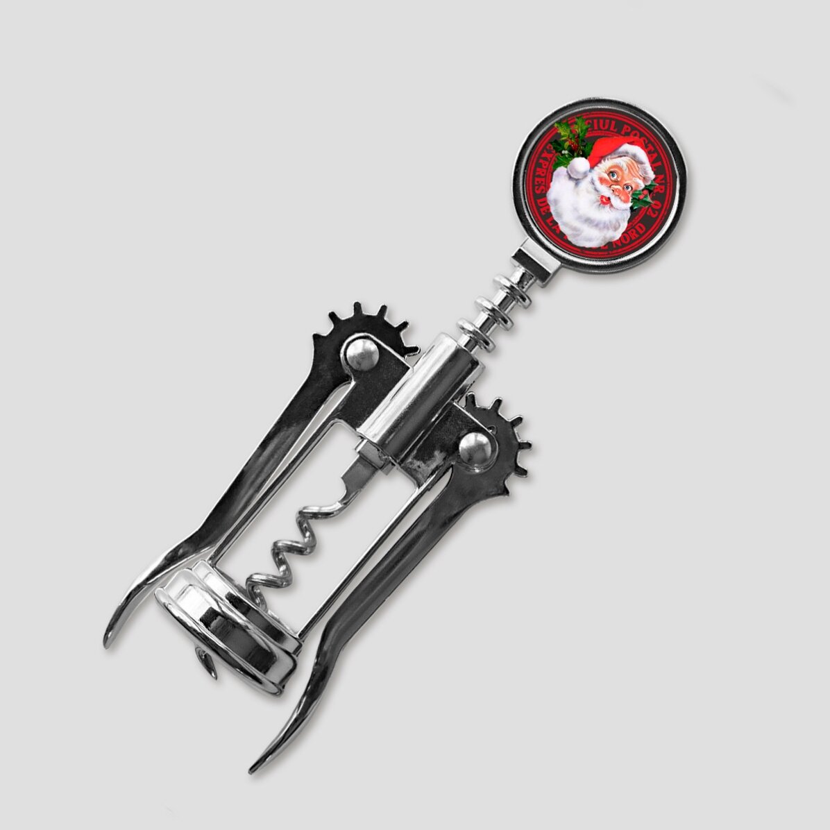 Tirbușon personalizat cu text - Moș Crăciun