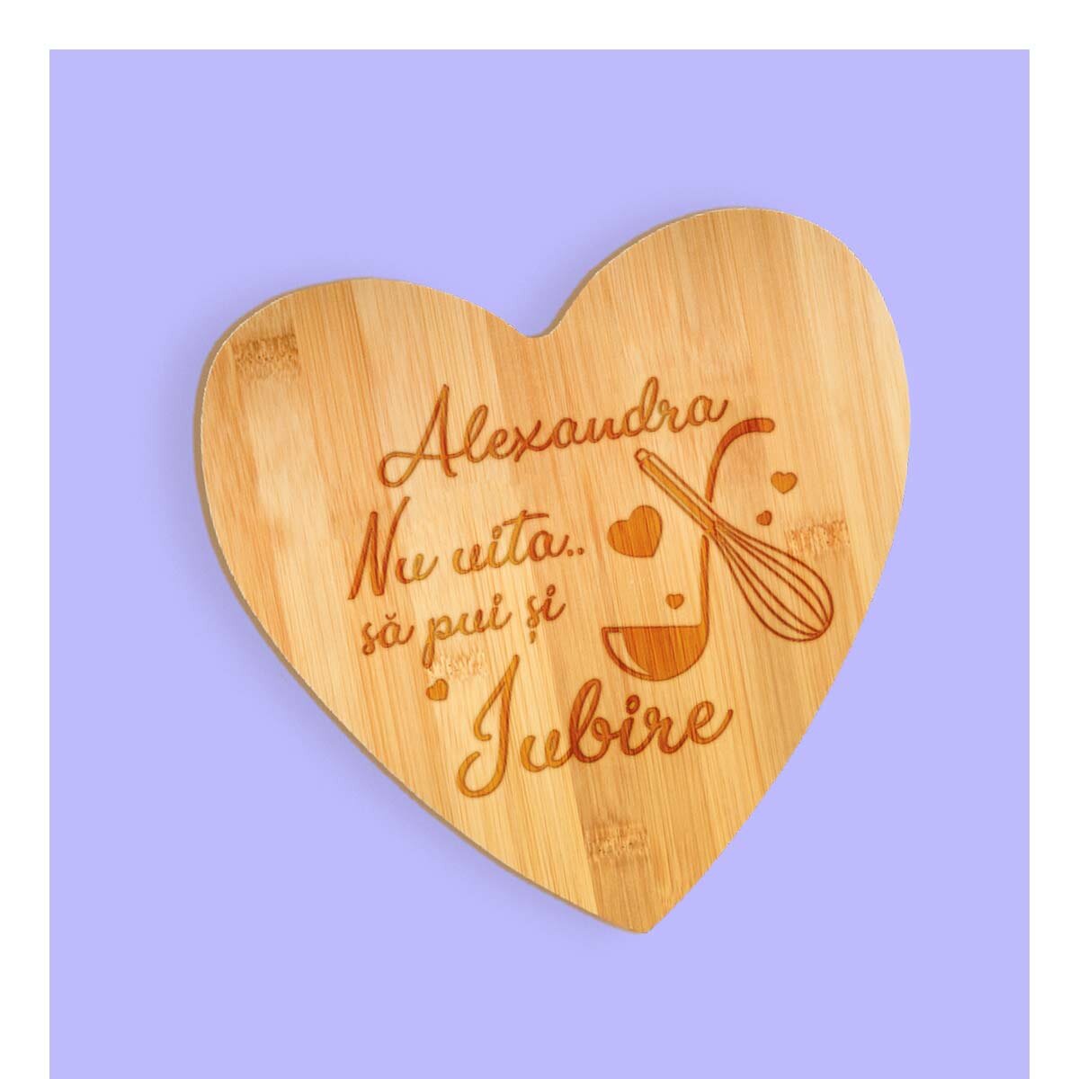 Personalised heart-shaped choppers