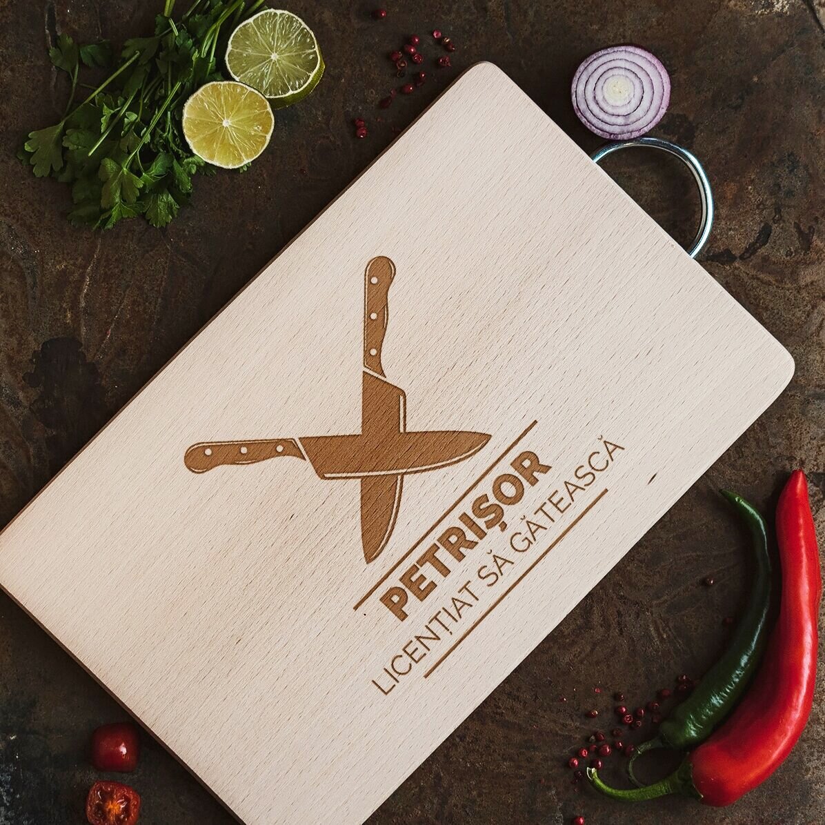 Tocător personalizat - Licențiat să gătească