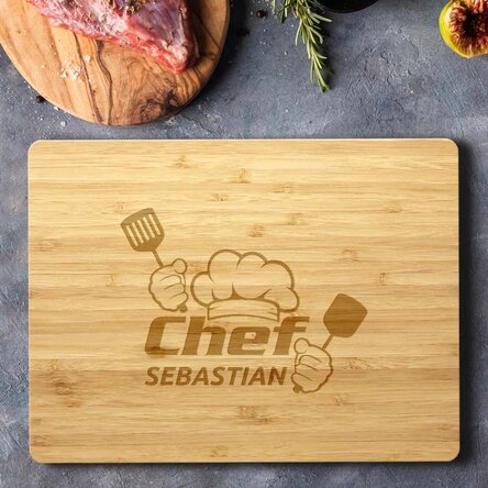 Tocător personalizat cu text - Chef Puternic