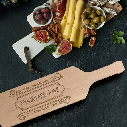 Tocător pentru brânzeturi în formă de sticlă personalizat - Snacks 