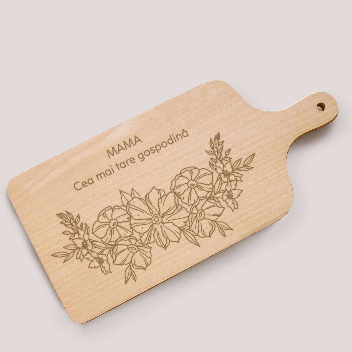 Tocător personalizat cu mesaj - Floral