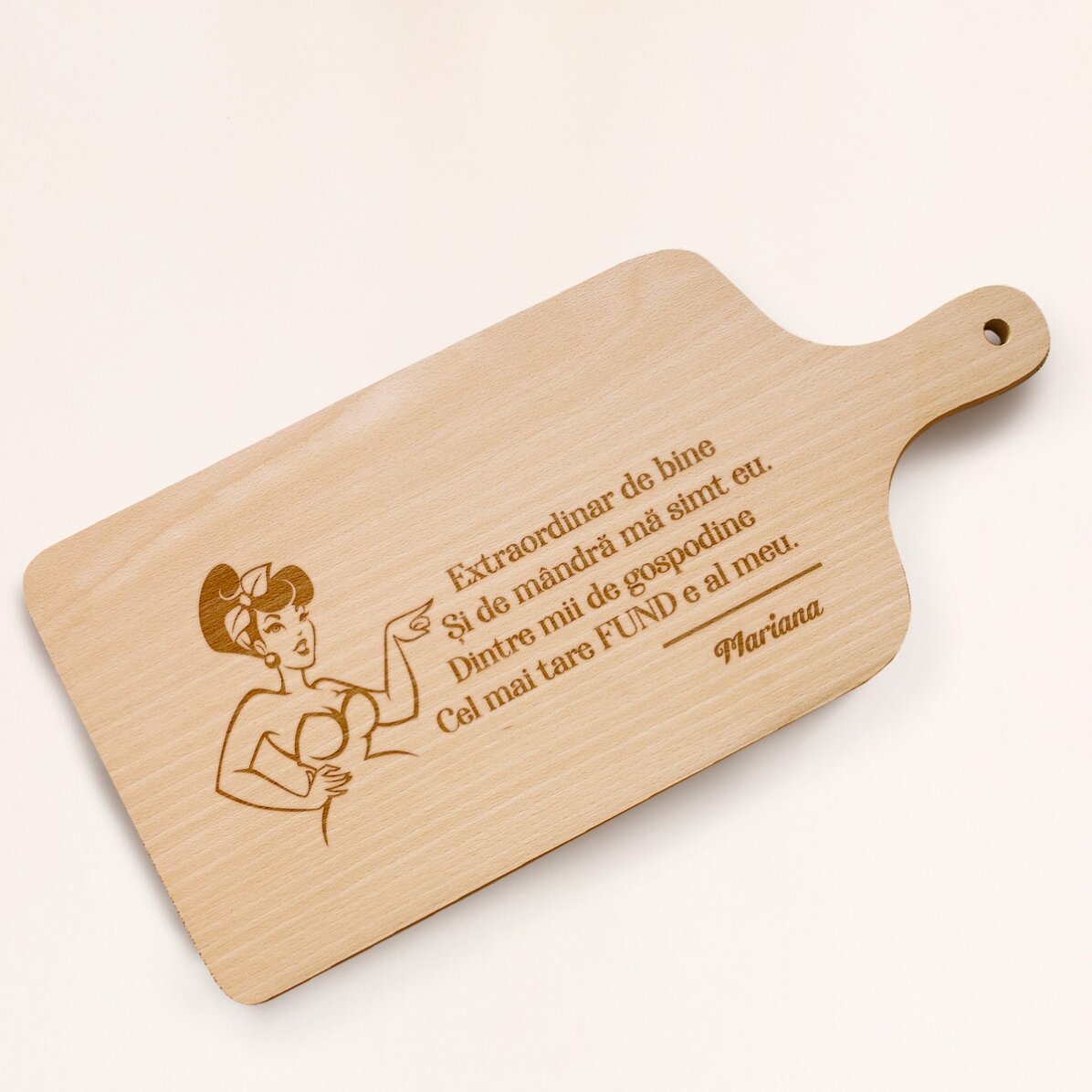 Tocător personalizat cu mesaj x Flick