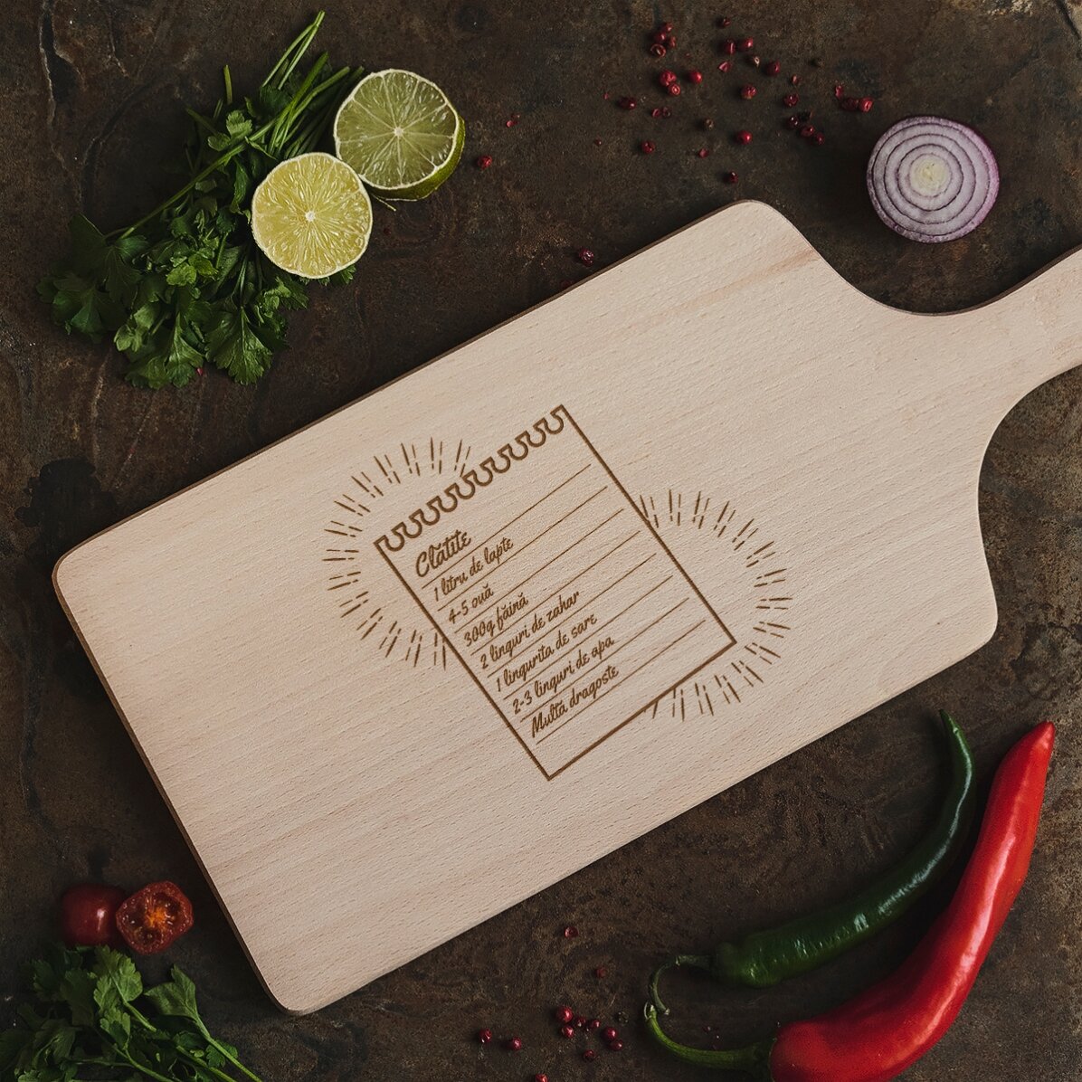 Tocător personalizat cu rețeta ta