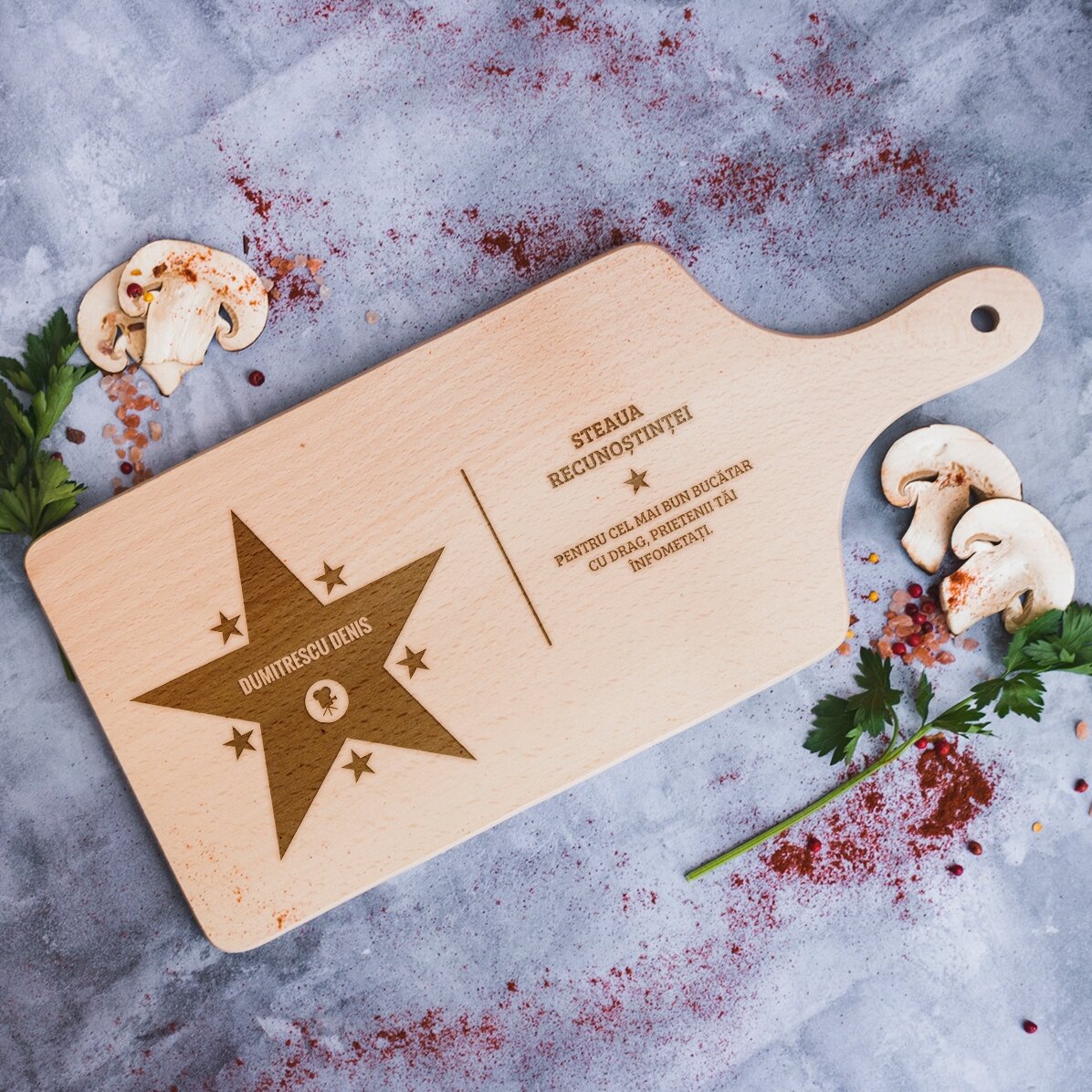 Tocător personalizat - Steaua recunoștinței