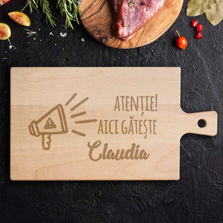 Tocător personalizat - Atenție, aici gătește...