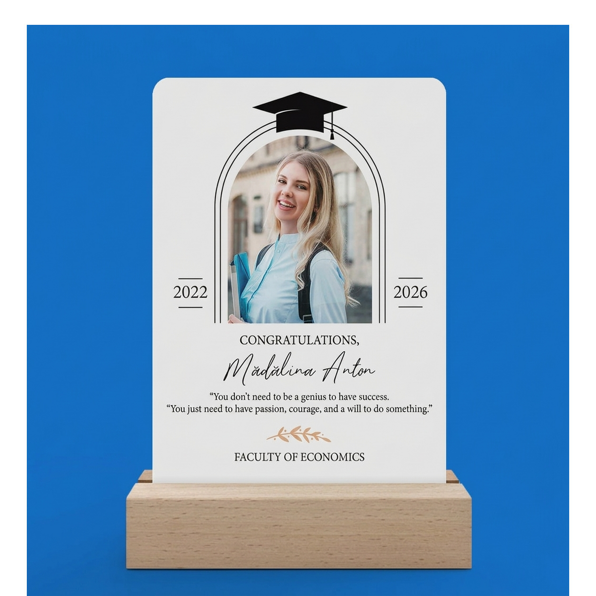 Personalised photo frames for graduation
