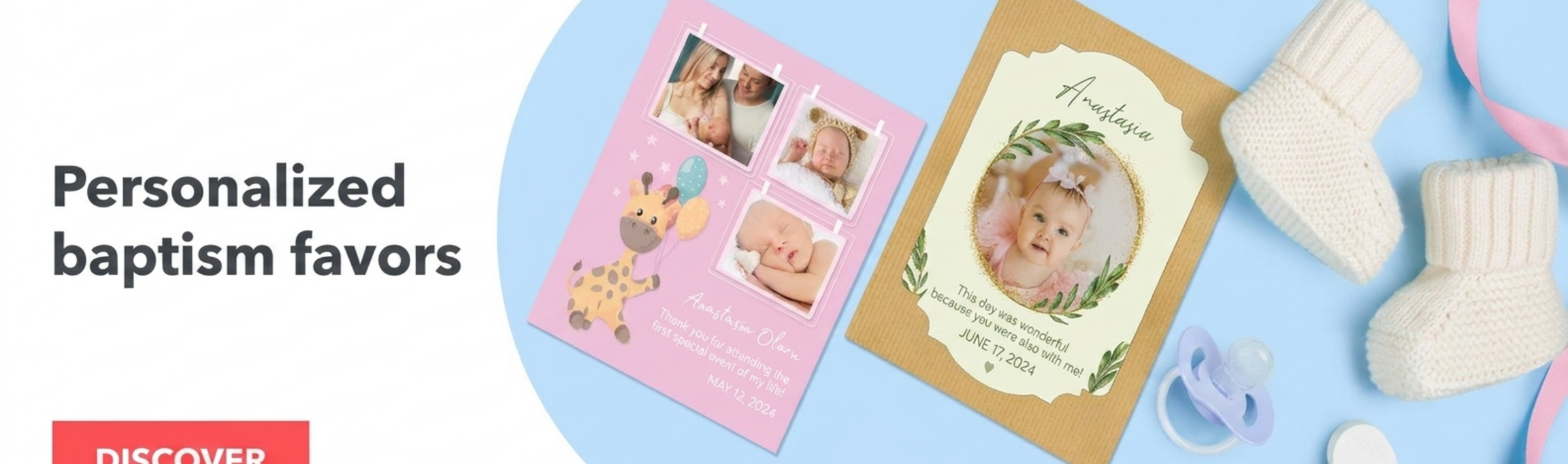 Personalised baptism favours