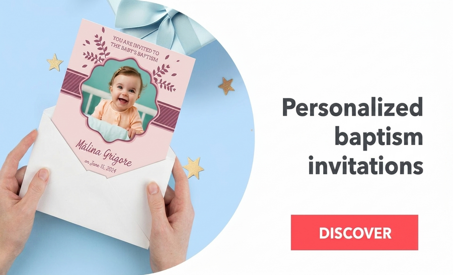 Personalised invitations for christenings